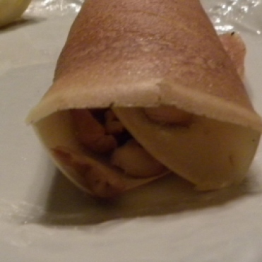 Roll up crepe to enjoy!